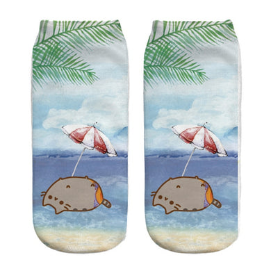 Beach Cat Socks