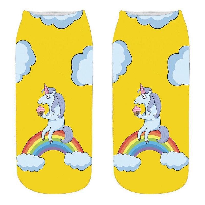 Yellow Sky Unicorn Socks