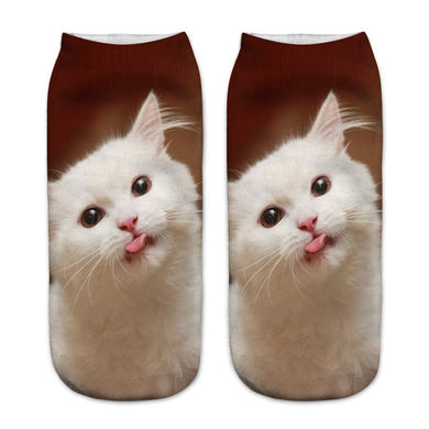 Tongue Out Cat Socks