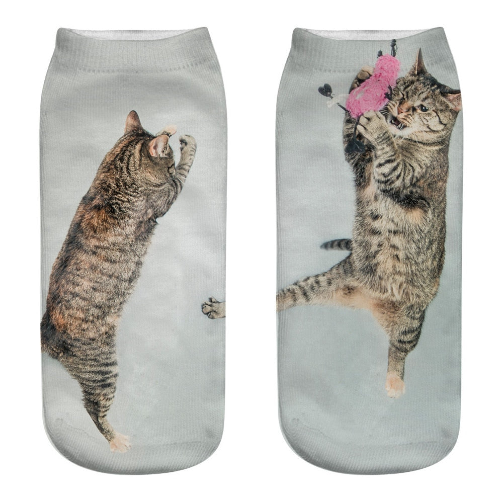 Pawing Toy Cat Socks