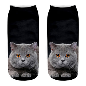 Grey Cat Socks