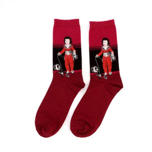 Red Boy Red Painting Socks