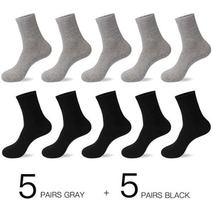 Men's Cotton Dress Socks 10 Pairs