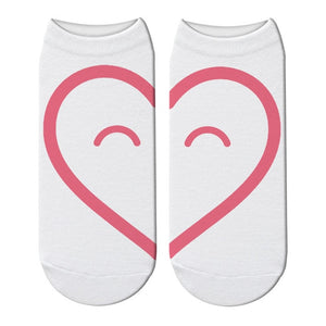 Heart Ankle-High Socks
